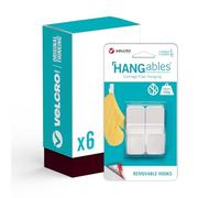 VELCRO Brand - HANGables Removable Small Hooks - 12 x Hooks - Damage Free Hanging - Holds 450g per Hook - Perfect for Keys, Jewellery & Other Lightweight Items.