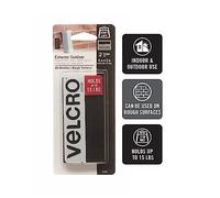 VELCRO Brand / Heavy Duty Stick On Strips / Cut-to-Length double Sided Hook & Loop / Self Adhesive Strips / Perfect for Room Décor & Home, Office, Garage Use / Black| 50mm x 100mm / Set of 2
