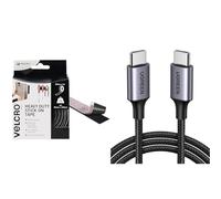 Velcro Brand Heavy Duty Stick On Tape Cut-to-Length Industrial Extra Strong & UGREEN USB C to USB C Charger Cable 60W USB C Cable Fast Charge Type C to C Data Lead