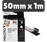 Velcro VELEC60241 Heavy Duty Stick On Tape Black 50mm x 1 Metre