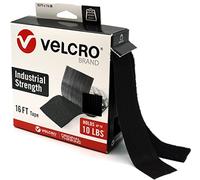 VELCRO Brand Heavy Duty Tape | 16 Foot Roll | Strong Sticky Back Adhesive Holds up to 10 lbs | Industrial Strength Fasteners for Indoor or Outdoor Use | 1-1/2in Width, Black (VEL-30838-USA)