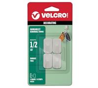 VELCRO Brand No Damage Wall Hooks | HANGables Removable Hooks, Holds 1/2 lb | 4pk Micro, Gray