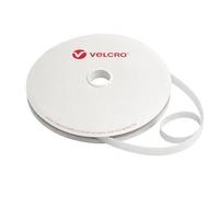 VELCRO® Brand ONE-WRAP® Back-to-Back Tape Roll, 20mm Wide Reusable Self-Gripping Cable Wrap for Cable Management, Cut-to-Length Hook & Loop Strap, Pre-Packed 1m-25m Roll Options (White, 20MMX25M)