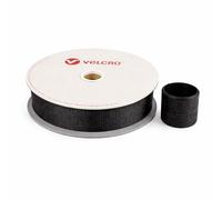 VELCRO® Brand ONE-WRAP® Back-to-Back Tape Roll, Black Reusable Self-Gripping Wrap for Cable Management & Bundling, 25mm Standard, 50mm Heavy Duty, 107mm Extra-Wide Heavy Duty (25MMX25M)