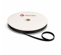 VELCRO® Brand ONE-WRAP® Back-to-Back Tape Roll, Reusable Self-Gripping Strap for Cable Management & Bundling, Cut-to-Length Hook and Loop Wrap, 10mm or 16mm Width, Black/White (Black, 10MMX25M)