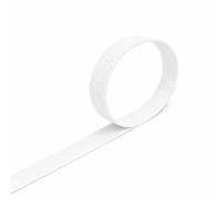 VELCRO® Brand ONE-WRAP® Back-to-Back Tape Roll, Reusable Self-Gripping Strap for Cable Management & Bundling, Cut-to-Length Hook and Loop Wrap, 10mm or 16mm Width, Black/White (White, 10MMX1M)