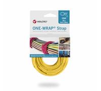 Velcro® Brand ONE-WRAP® Cable Ties 20mm x 200mm - Yellow | Reusable Hook & Loop Fastener Straps for Cable Management (25 Pack)