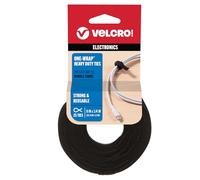 VELCRO Brand - ONE-WRAP: for Cables, Wires & Cords - 8" x 1/4" Ties, 25 Ct. - Black