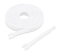 VELCRO® Brand ONE-WRAP Reusable Cable Ties 20 mm x 200 mm (20, White)