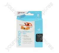 VELCRO® Brand VEL-EC60254 Reusable Ties 30mm x 5m Black 1 Roll