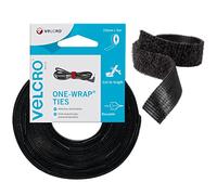 VELCRO Brand VEL-EC60253 One-Wrap Reusable Ties, 10mm x 5m-Black