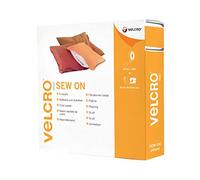 Velcro Sew-On Fabric Tape - Cut-to-Length Hook & Loop Self-Adhesive - Black 20mm x 10m