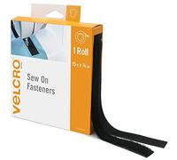 VELCRO Brand Sew On Fabric Tape-Substitute for Snaps Buttons or Zippers-Alterations and Hemming-15ft Bulk Pack Hook and Loop Fastener, Black