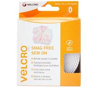 VELCRO Brand Sew On White Fabric Tape 20mm x 3m 1.5m Closure Snag Free Sticky Back for Fabrics, Hook And Loop Tape Sew On Fastener Roll Perfect For Clothing