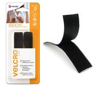 VELCRO Brand Sleek & Thin Stick On Fastener for Fabrics Strong Sticky Hook & Loop Self Adhesive Fastener Perfect for Crafting, Clothing Repairs & Hem