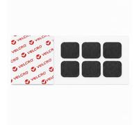 VELCRO® Brand Square Sticky Back Hook & Loop Pads with Rounded Corners Designed to Help Reduce Edge Lifting - PS14 Adhesive - 50mm x 6 Pairs - Black