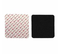 VELCRO® Brand Square Sticky Back Hook & Loop Pads with Rounded Corners Designed to Help Reduce Edge Lifting - PS14 Adhesive - 75mm x 4 Pairs - Black