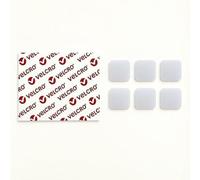 VELCRO® Brand Square Sticky Back Pads with Rounded Corners to Prevent Corner Lifting - Hook & Loop Fasteners with PS14 Adhesive (White, 30mm x 6 Pairs)