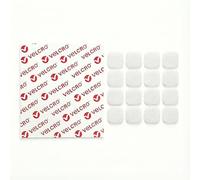 VELCRO® Brand Square Sticky Back Pads with Rounded Corners to Prevent Corner Lifting - Hook & Loop Fasteners with PS14 Adhesive (White, 30mm x 16 Pairs)