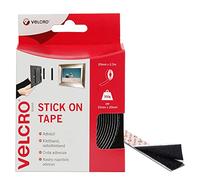 VELCRO Brand Stick On Black, Hook and Loop Tape Self Roll 20mm x 2.5m. Cut-to-Length Strong and Secure Adhesive Strips. Perfect Home, Office and Garage Fasteners Solution