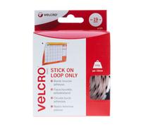 VELCRO Brand | Stick On Coins | Loop Side only | Double Sided Self Adhesive Sticky Coins Perfect for Room Décor & Home, Office, Garage Use | White |