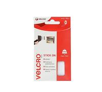 VELCRO Brand VEL-EC60224 Stick On White, Hook and Loop Tape Self Roll 20mm x 50cm. Cut-to-Length Strong and Secure Adhesive Strips. Perfect Home, Office and Garage Fasteners Solution