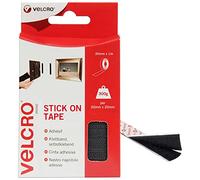 VELCRO® Brand | Stick On Tape | Cut-to-Length Strong Hook & Loop Self Adhesive Sticky Tape Perfect for Room Décor & Home, Office, Garage Use | Black | 20mm x 1m