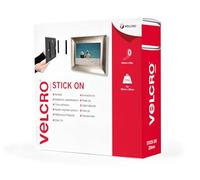 VELCRO Brand | Stick On Tape | Cut-to-Length Strong Hook & Loop Self Adhesive Sticky Tape Perfect for Room Décor & Home, Office, Garage Use | White | 20mm x 25m