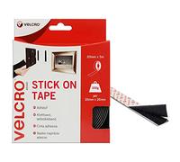 VELCRO® Brand | Stick On Tape | Cut-to-Length Strong Hook & Loop Self Adhesive Sticky Tape Perfect for Room Décor & Home, Office, Garage Use | Black | 20mm x 5m