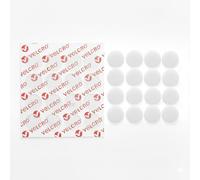 VELCRO® Brand Sticky Back Hook & Loop Coins - Round Pads - Genuine PS14 Adhesive Indoor Fasteners for Home, Office, Crafts & DIY Organisation (White, 30mm x 32 Pairs)
