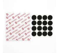 VELCRO® Brand Sticky Back Hook & Loop Coins - Round Pads - PS14 Adhesive (Black, 30mm x 16 Pairs)