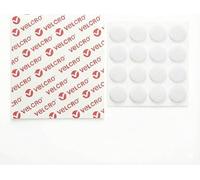 VELCRO® Brand Sticky Back Hook & Loop Coins - Round Pads - PS14 Adhesive (White, 30mm x 16 Pairs)