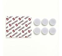 VELCRO® Brand Sticky Back Hook & Loop Coins - Round Pads - PS14 Adhesive (White, 40mm x 6 Pairs)