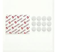 VELCRO® Brand Sticky Back Hook & Loop Coins - Round Pads - PS14 Adhesive (White, 50mm x 12 Pairs)