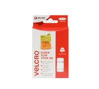 VELCRO Brand Super Slim Stick On Ovals, 35 mm - Pack of 100, White