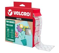 VELCRO Brand Thin Clear Dots with Adhesive Square | 150pk Mounting Squares | Double Sided Tape for Office Classroom Teacher Must Haves | Low Profi