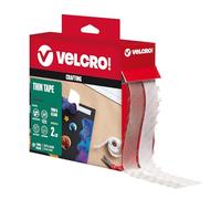 Velcro Brand Thin Clear Tape 5 Yards x 3/4 Inch Cut Strips to Length Fixing Solution for Home, Office or Craft Large Roll 91325, Nylon, 15ft x 3/4in