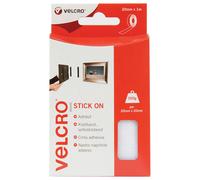 VELCRO® Brand VEL-EC60224 Stick On Roll 20mm x 50cm - White