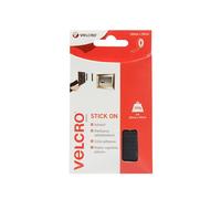 VELCRO Brand Stick On Tape Cut-to-Length Strong Hook & Loop Self Adhesive Sticky Tape Perfect for Room Décor & Home, Office, Garage Use Black 20mm x 50cm
