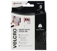 Velcro VELEC60241 Heavy Duty Stick On Tape Black 50mm x 1 Metre