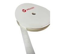 Velcro® Brand White Stick On Coins Choice of Hook & Loop 13mm, Sticky Dots Double Sided Adhesive Pads, Sticky Coins, Strong Adhesive Dots (Hook Only, 20 Coins)