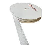 Velcro® Brand White Stick On Coins Choice of Hook & Loop 22mm, Sticky Dots Double Sided Adhesive Pads, Sticky Coins, Strong Adhesive Dots (Loop, 50 Coins)