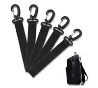 Velcro Cable Ties Heavy Duty 5-Pack, Reusable Hook and Loop Straps with Metal Buckle for Cord Management, Extension Cord Organizer, Cable Holder for Garage, Workshop, Garden, and Van Storage