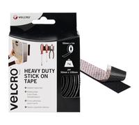 Velcro Heavy Duty Industrial Hook & Loop Tape Black 5cm x 100cm Self Adhesive