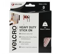 VELCRO Brand Heavy Duty Stick on Tape 50mm x 2.5m Black