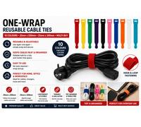 VELCRO® One-Wrap Cable Ties Double Sided Hook & Loop 20mm 25mm Mixed Colours lot