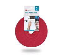 VELCRO® ONE-WRAP® Tape 10mm x 25m Roll Red Cable Tie Re-Usable - VAT inc