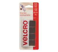 VELCRO(R) Brand Sticky Back Squares .875" 12/Pkg-Black -90072