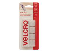 VELCRO(R) Brand Sticky Back Squares .875" 12/Pkg-White -90073