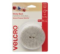 VELCRO(R) Brand Sticky Back Tape .75X5'-White -90087